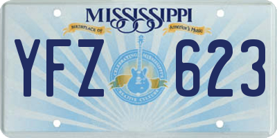 MS license plate YFZ623
