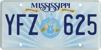 MS license plate YFZ625