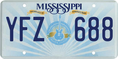 MS license plate YFZ688