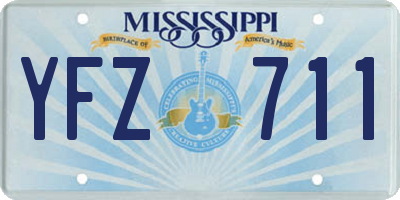 MS license plate YFZ711