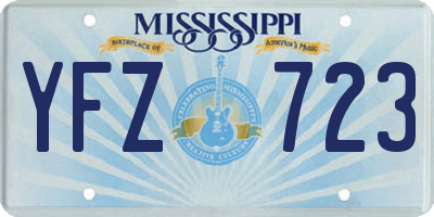 MS license plate YFZ723