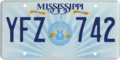 MS license plate YFZ742