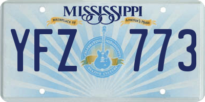MS license plate YFZ773