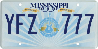 MS license plate YFZ777