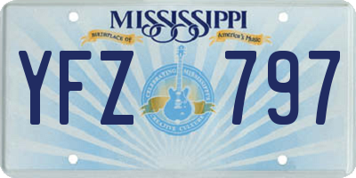 MS license plate YFZ797