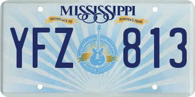 MS license plate YFZ813