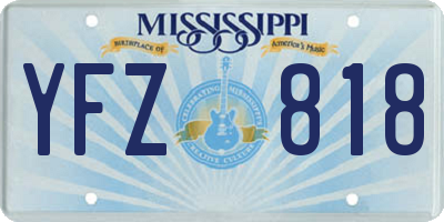 MS license plate YFZ818