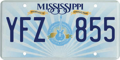 MS license plate YFZ855