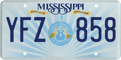 MS license plate YFZ858