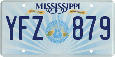 MS license plate YFZ879