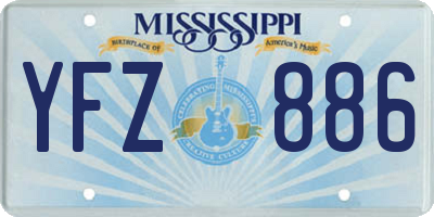 MS license plate YFZ886