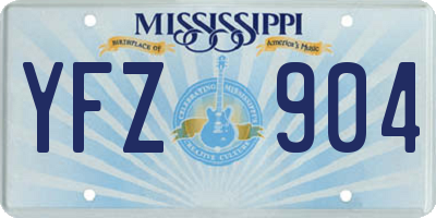 MS license plate YFZ904