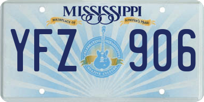 MS license plate YFZ906