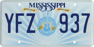 MS license plate YFZ937