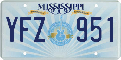 MS license plate YFZ951