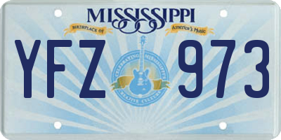MS license plate YFZ973