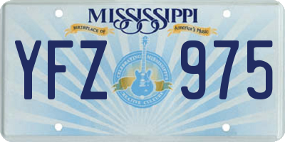 MS license plate YFZ975