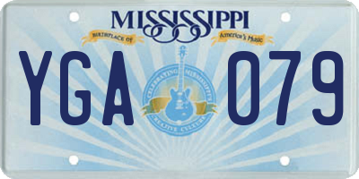MS license plate YGA079