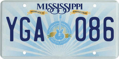 MS license plate YGA086
