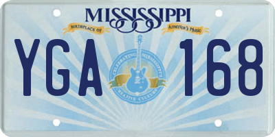 MS license plate YGA168
