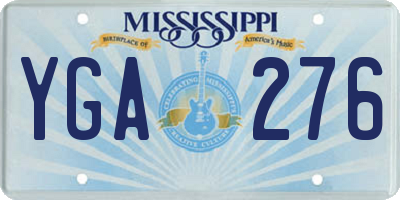 MS license plate YGA276