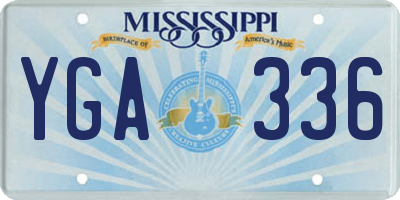 MS license plate YGA336