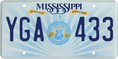 MS license plate YGA433