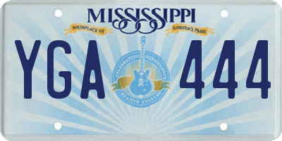 MS license plate YGA444