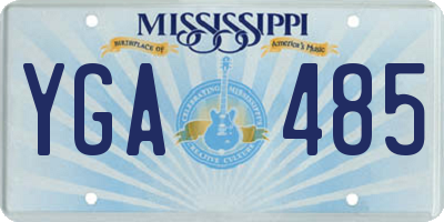 MS license plate YGA485