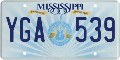 MS license plate YGA539