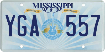 MS license plate YGA557
