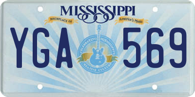 MS license plate YGA569