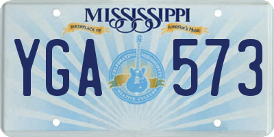 MS license plate YGA573