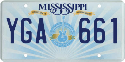 MS license plate YGA661
