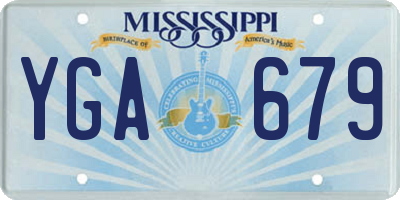 MS license plate YGA679
