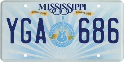 MS license plate YGA686