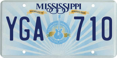 MS license plate YGA710