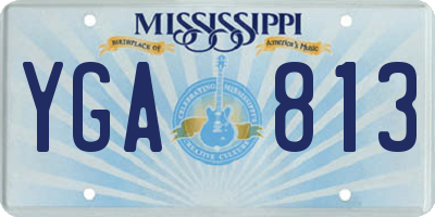 MS license plate YGA813
