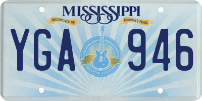 MS license plate YGA946