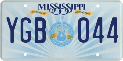 MS license plate YGB044