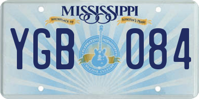 MS license plate YGB084