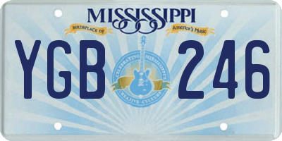 MS license plate YGB246
