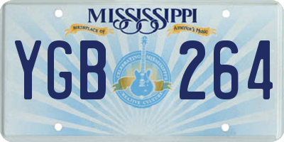 MS license plate YGB264