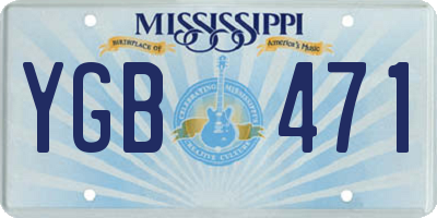 MS license plate YGB471
