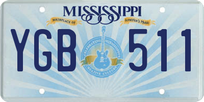 MS license plate YGB511