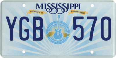 MS license plate YGB570