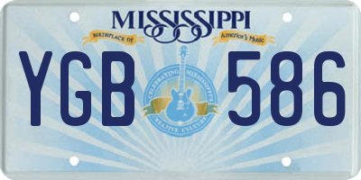 MS license plate YGB586