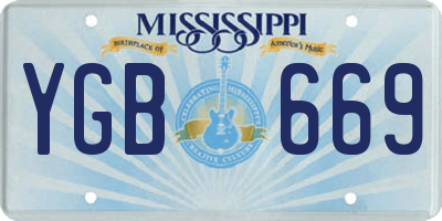 MS license plate YGB669