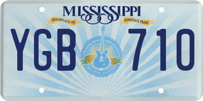MS license plate YGB710