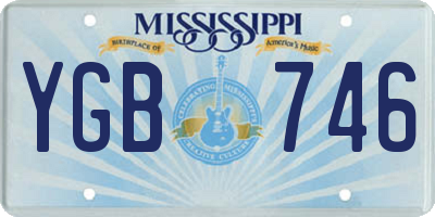 MS license plate YGB746